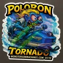 Poloron Tornado Snowmobile 9x9cm Vinyl Sticker Series Number 1 of 12.webp