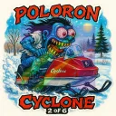 Poloron Cyclone Snowmobile Monster Art Vinyl Sticker 9x9cm Number 2 of 6.webp