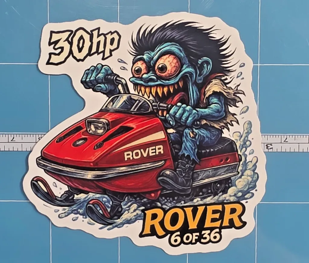 Rover 30HP Monster Vinyl Sticker 9x9cm 06-36 Snowmobile Die Cut.webp