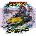 Scorpion Super Stinger 400TK Vinyl Sticker 9x9cm Monsters on Machines 1-36.webp