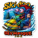 Ski-Doo Olympique Monster Snowmobile Die-Cut Vinyl Sticker 9x9cm Number 1 of 6.webp