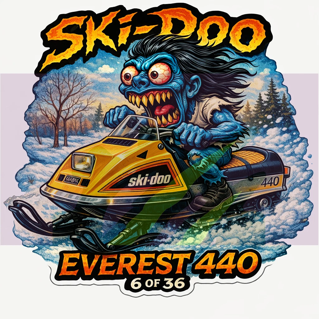 1977 Ski-Doo Everest 440 Snowmobile Vinyl Sticker 9x9cm 6-36.webp
