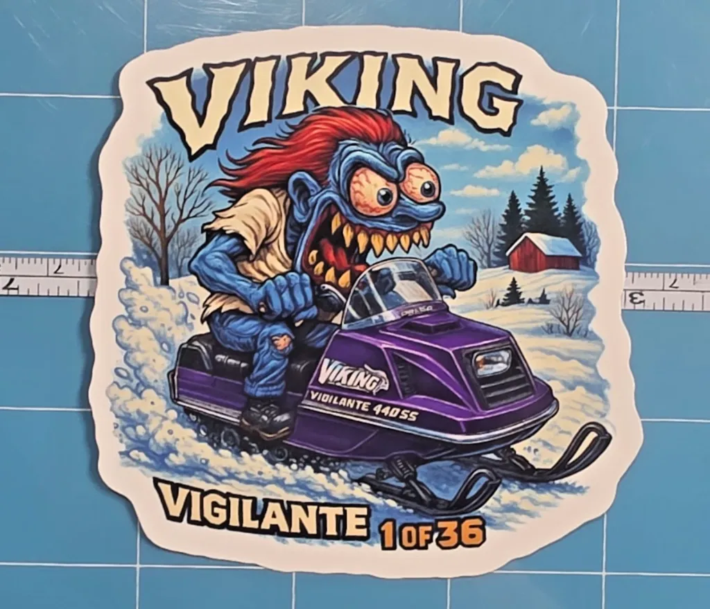 Viking Vigilante 440SS 1973 Monster Vinyl Sticker 9x9cm 1-36 Die Cut.webp