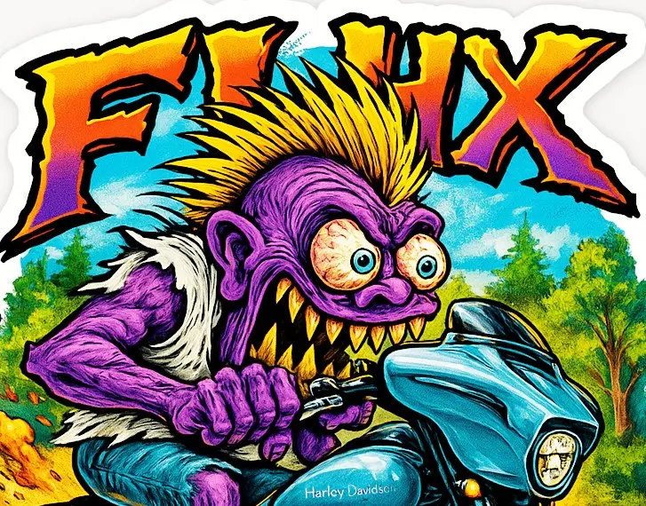 Harley Street Glide FLHX Glossy Monsters on Machines Sticker 7 of 12