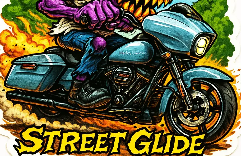 Harley Street Glide FLHX Glossy Monsters on Machines Sticker 8 of 12