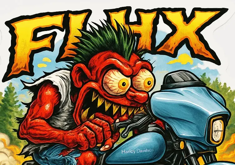 Harley Street Glide FLHX Glossy Monsters on Machines Sticker 9 of 12