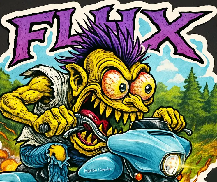 Harley Street Glide FLHX Glossy Monsters on Machines Sticker 12 of 12