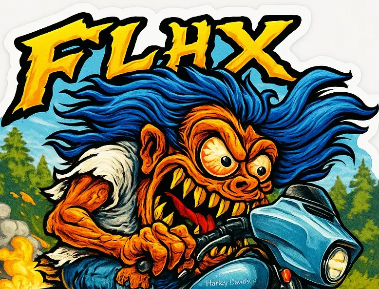 Harley Street Glide FLHX Glossy Monsters on Machines Sticker 5 of 12