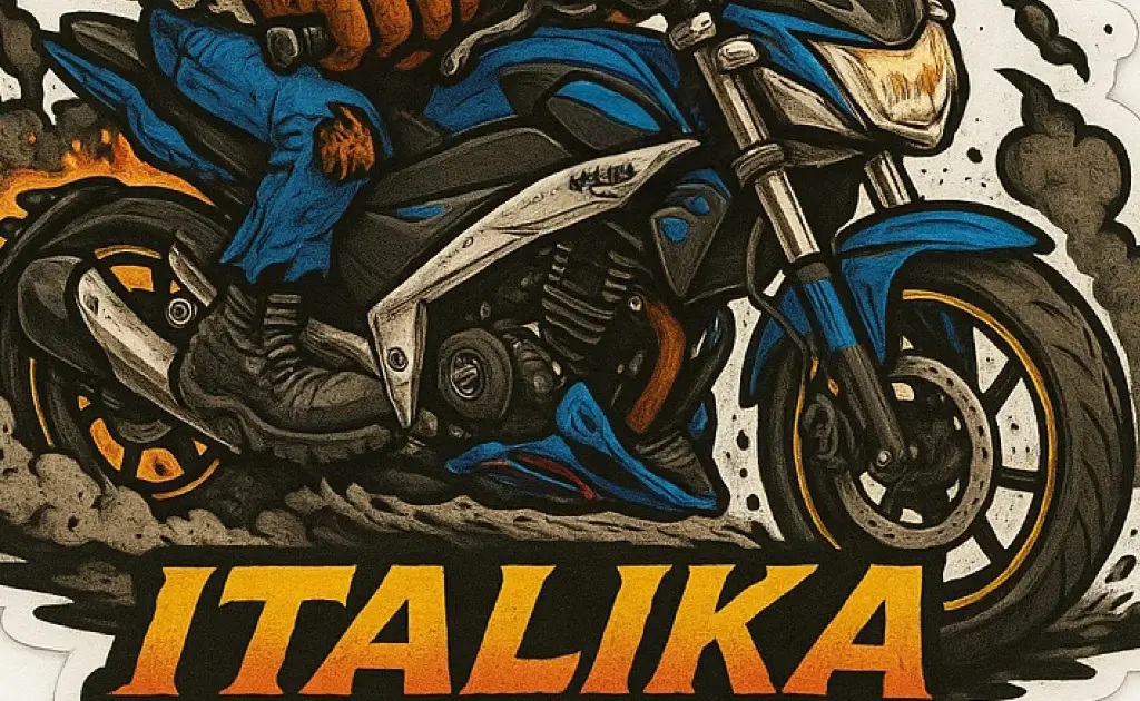 Italika FT250 GTS Motorcycle Monsters on Machines Vinyl Sticker 2 of 12