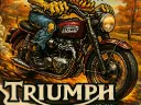 Triumph T120 Bonneville Vintage-Style Durable Vinyl Sticker 12/12