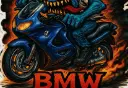  BMW K1200RS Vintage-Style Durable Vinyl Sticker 1 of 12
