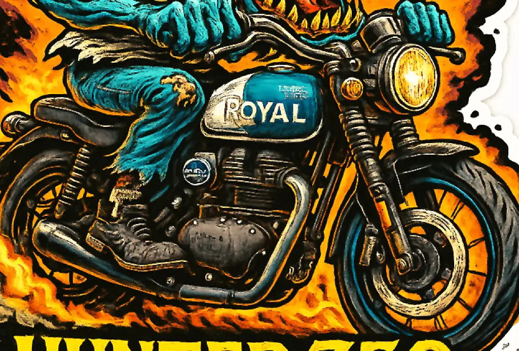 Royal Enfield Hunter 350 Durable Die Cut Sticker 1 of 18