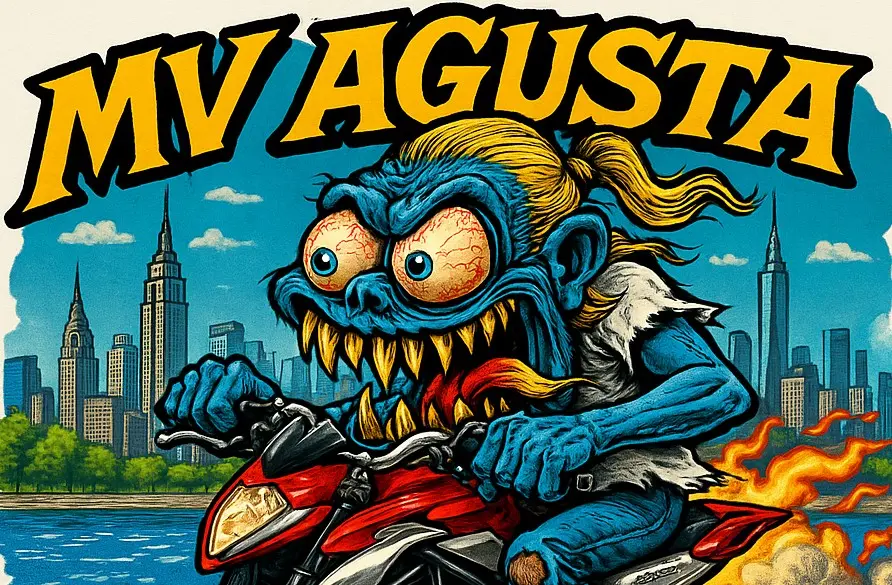 MV Agusta Rivale 800 Monsters Around the World Sticker New York 1 of 12