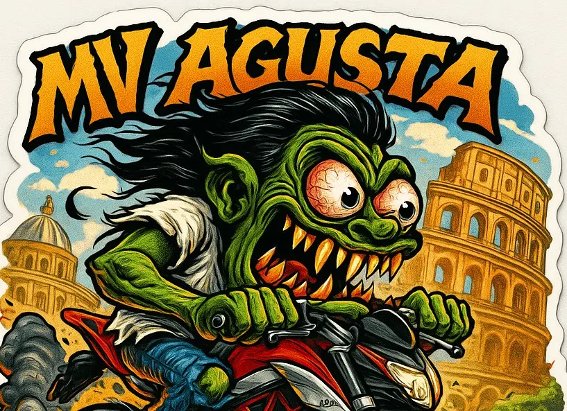 MV Agusta Rivale 800 Monsters Around the World Sticker Rome 4 of 12