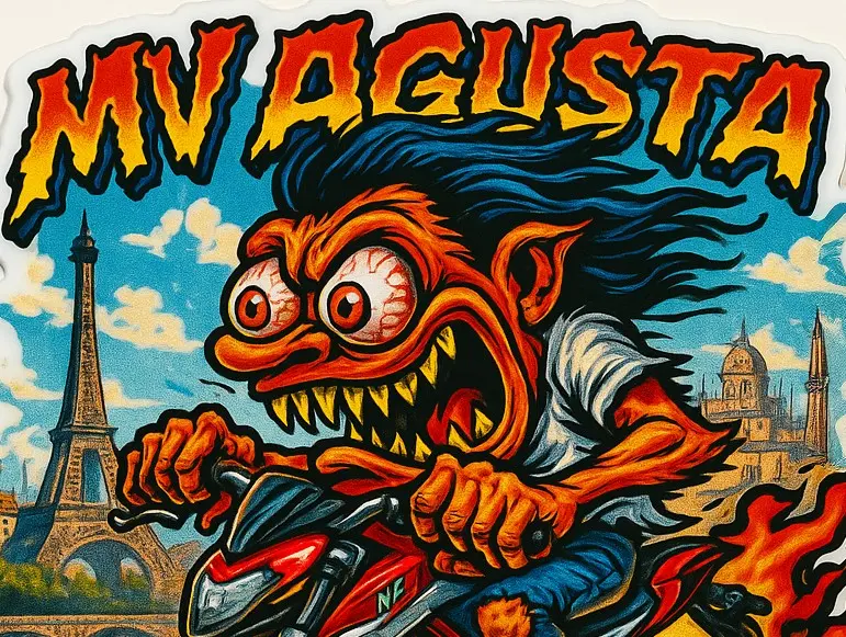 MV Agusta Rivale 800 Monsters Around the World Sticker Paris 5 of 12