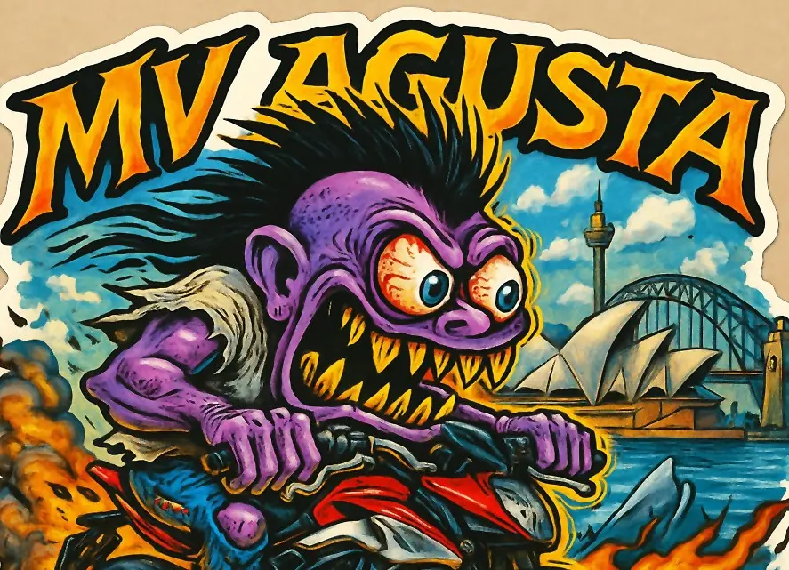 MV Agusta Rivale 800 Monsters Around the World Sticker Sydney 8 of 12