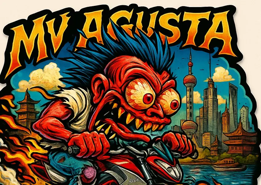 MV Agusta Rivale 800 Monsters Around the World Sticker Beijing 9 of 12