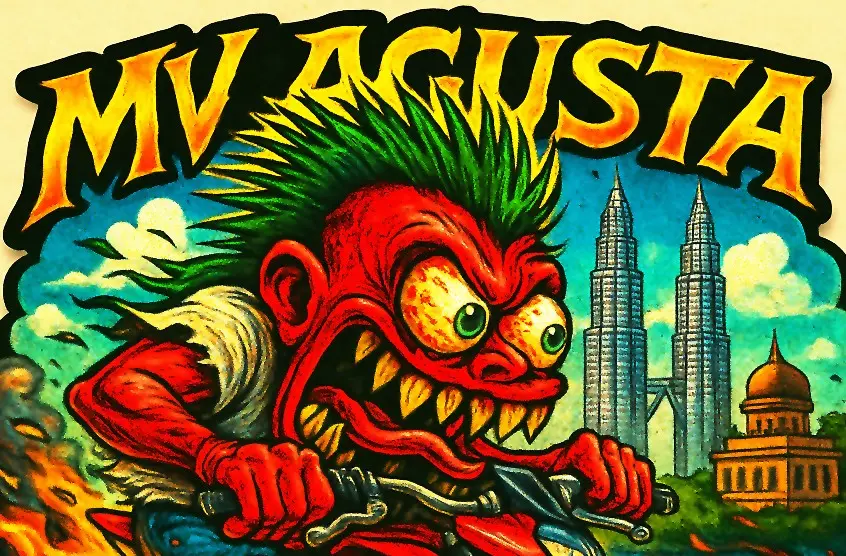 MV Agusta Rivale 800 Monsters Around the World Sticker Kuala Lumpur 10 of 12