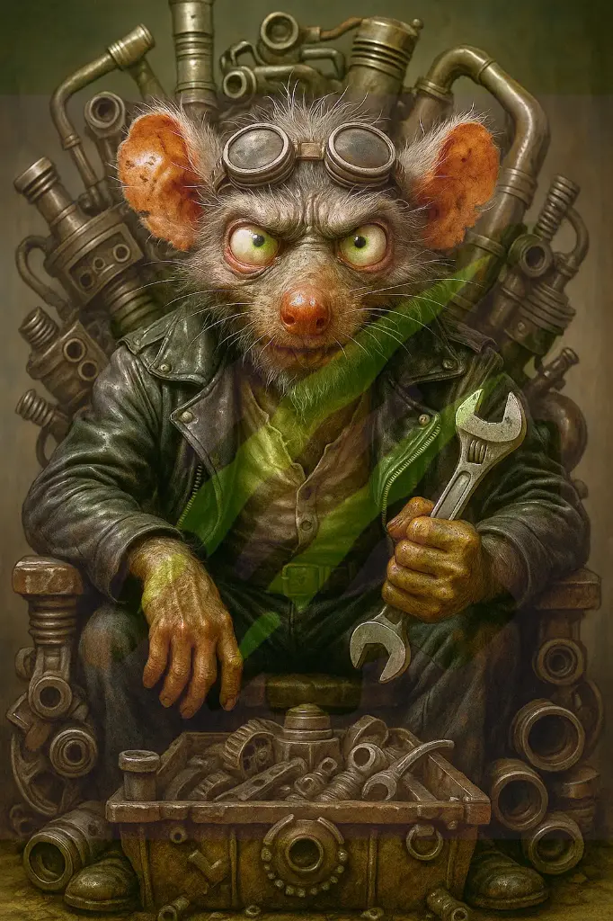 Greasy Rat Mechanic King Rat on the Iron Throne