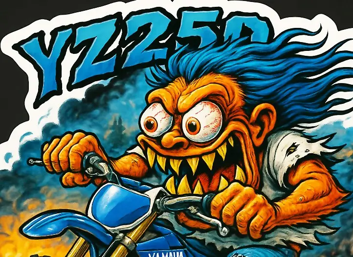 Yamaha YZ250 Die-Cut Vinyl Sticker 15 of 36