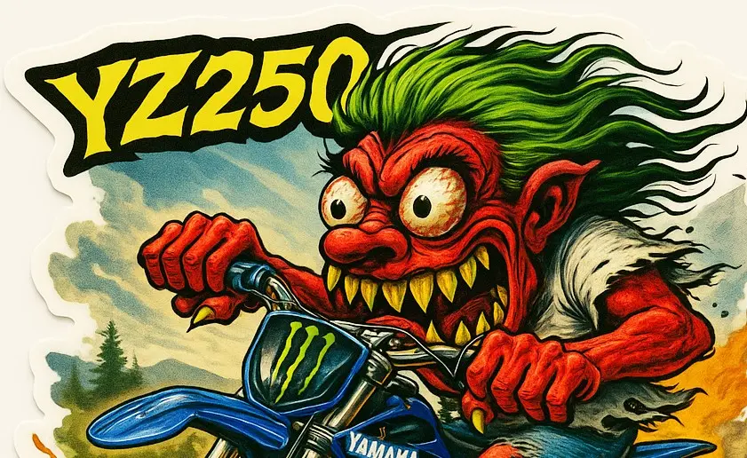 Yamaha YZ250 Die-Cut Vinyl Sticker 28 of 36