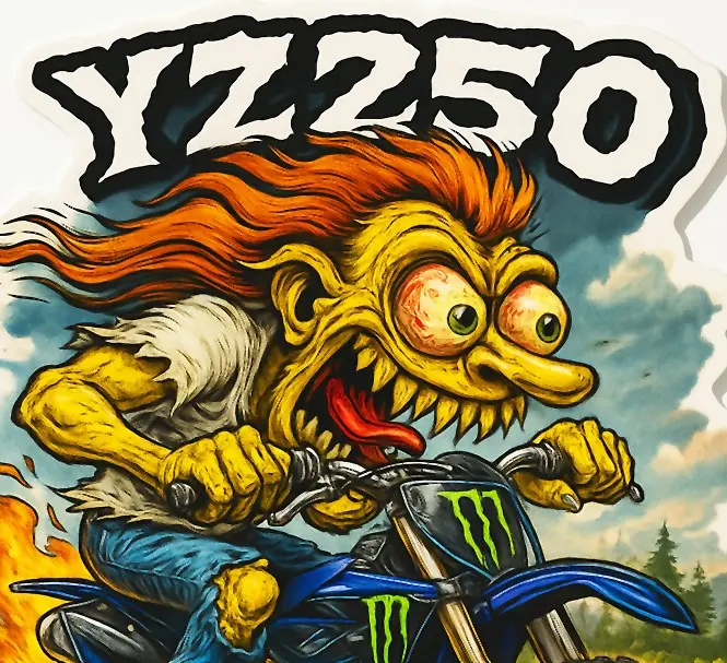 Yamaha YZ250 Die-Cut Vinyl Sticker 35 of 36
