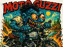 Moto Guzzi Cartoon Sticker Die-Cut Vinyl Monsters on Machines 2 of 12