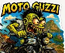 Moto Guzzi Cartoon Sticker Die-Cut Vinyl Monsters on Machines 12 of 12