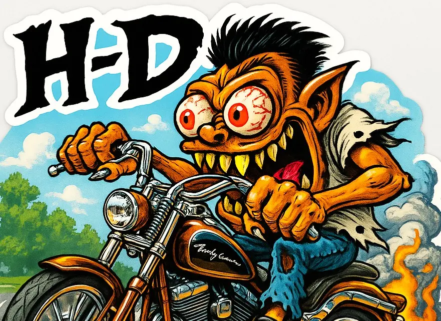 Harley FXSTSSE2 H-D Monster Rider Die-Cut Sticker 3 of 6