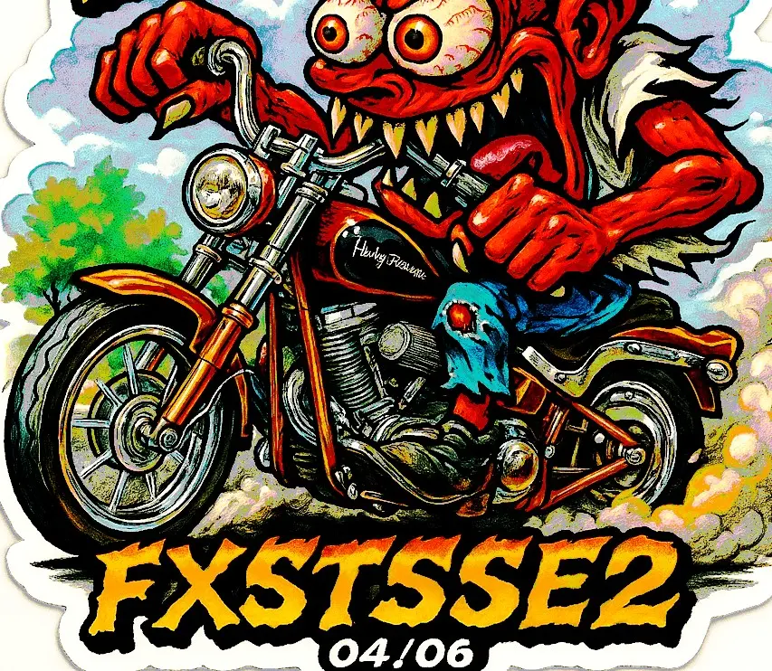 Harley FXSTSSE2 H-D Monster Rider Die-Cut Sticker 4 of 6