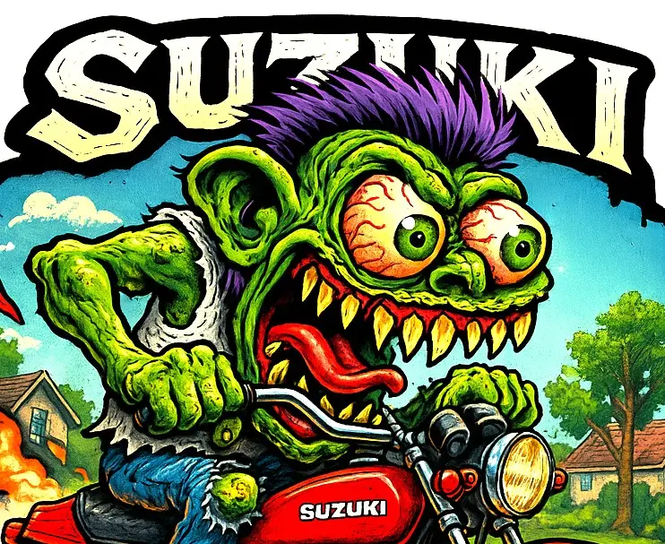 Suzuki GS550E Monster Rider Die-Cut Sticker 4 of 12