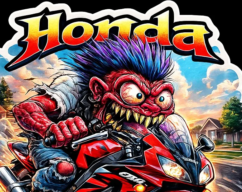 Honda CBR954RR Monster Rider Die-Cut Vinyl Sticker