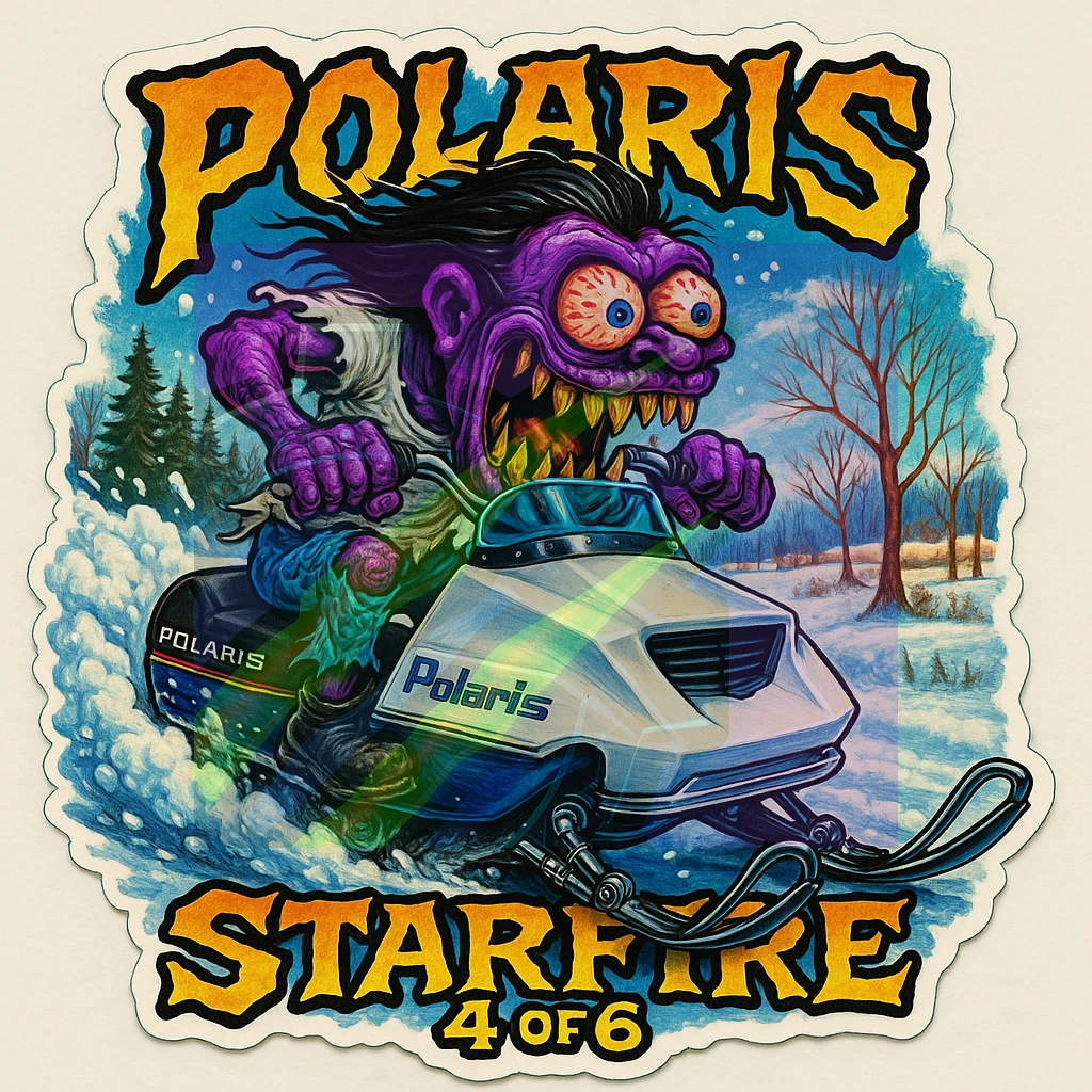 Polaris Starfire Monster Durable Vinyl Snowmobile Decal Number 4 of 6
