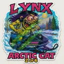 Arctic Cat Lynx Lady Monster Snowmobile Vinyl Sticker 9x9cm 2 of 6