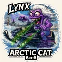 Arctic Cat Lynx Lady Monster Snowmobile Vinyl Sticker 9x9cm 6 of 6