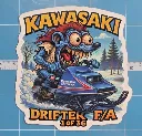 Kawasaki Drifter F/A 1980 Monster Vinyl Sticker 9x9cm 01/36 Die Cut