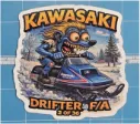 Kawasaki Drifter F/A 1980 Monster Vinyl Sticker 9x9cm 02/36 Die Cut