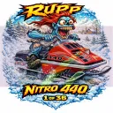 Rupp Nitro 440 Snowmobile Vinyl Sticker 9x9cm Die Cut Monsters on Machines 1 of 36
