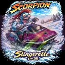 Scorpion Stingerette Vinyl Sticker 9x9cm Female Monster Rider 1-36