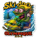 Ski-Doo Olympique Monster Snowmobile Die-Cut Vinyl Sticker 9x9cm Number 2 of 6