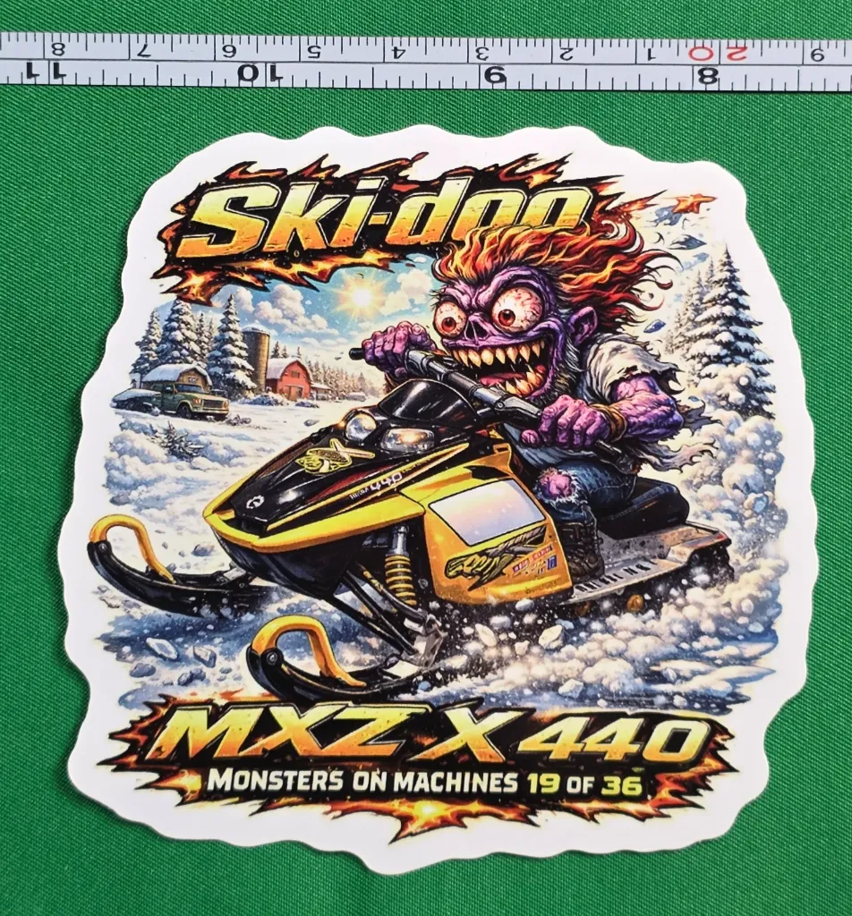 Ski-Doo MXZ X 440 Monsters on Machines Die Cut Sticker 19 of 36 Snowmobile