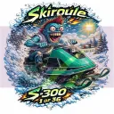 1970 Skiroule S-300 Snowmobile Vinyl Sticker 9x9cm Die Cut Monsters 1-36
