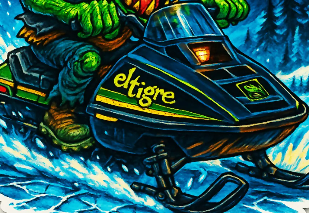 Arctic Cat El Tigre Snowmobile Vintage-Style Durable Vinyl Sticker