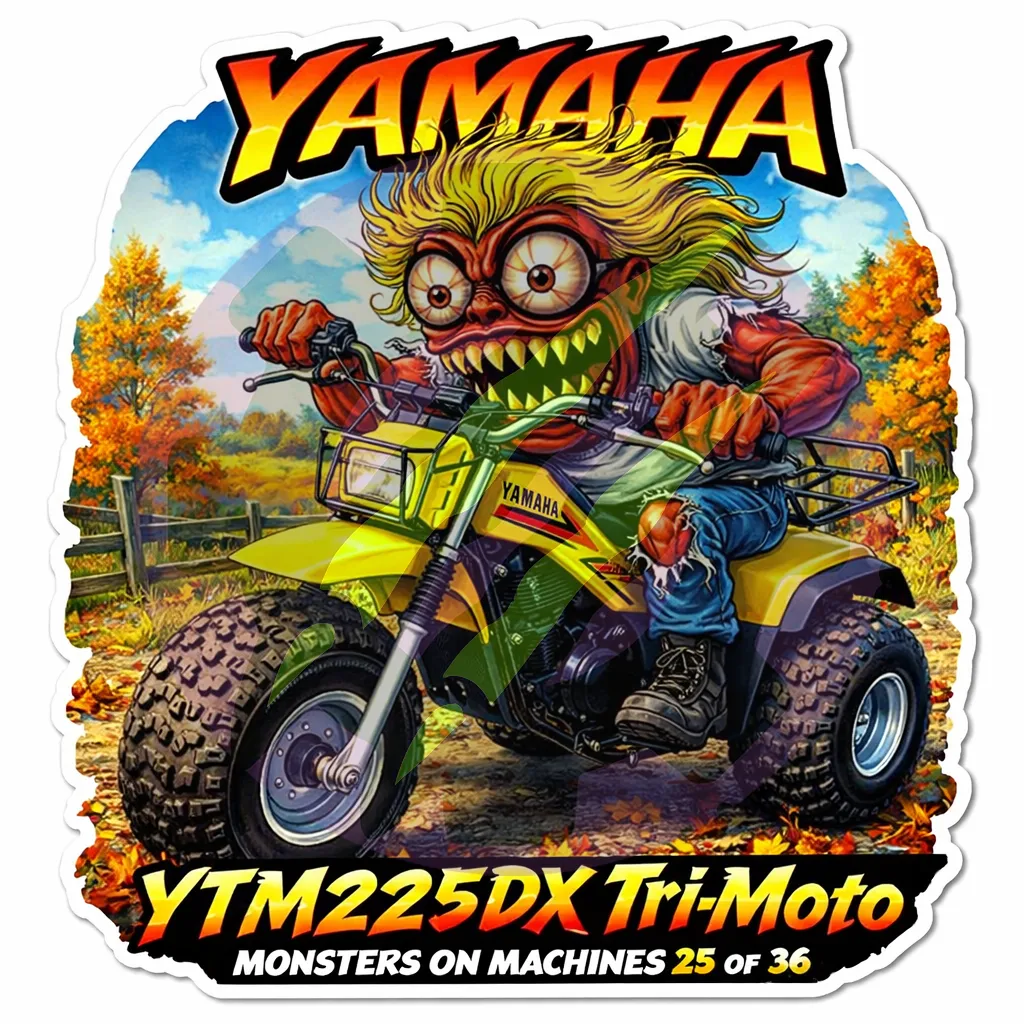 1983 Yamaha YTM225DX Tri-Moto 3-Wheeler ATV - Monsters Sticker 25/36