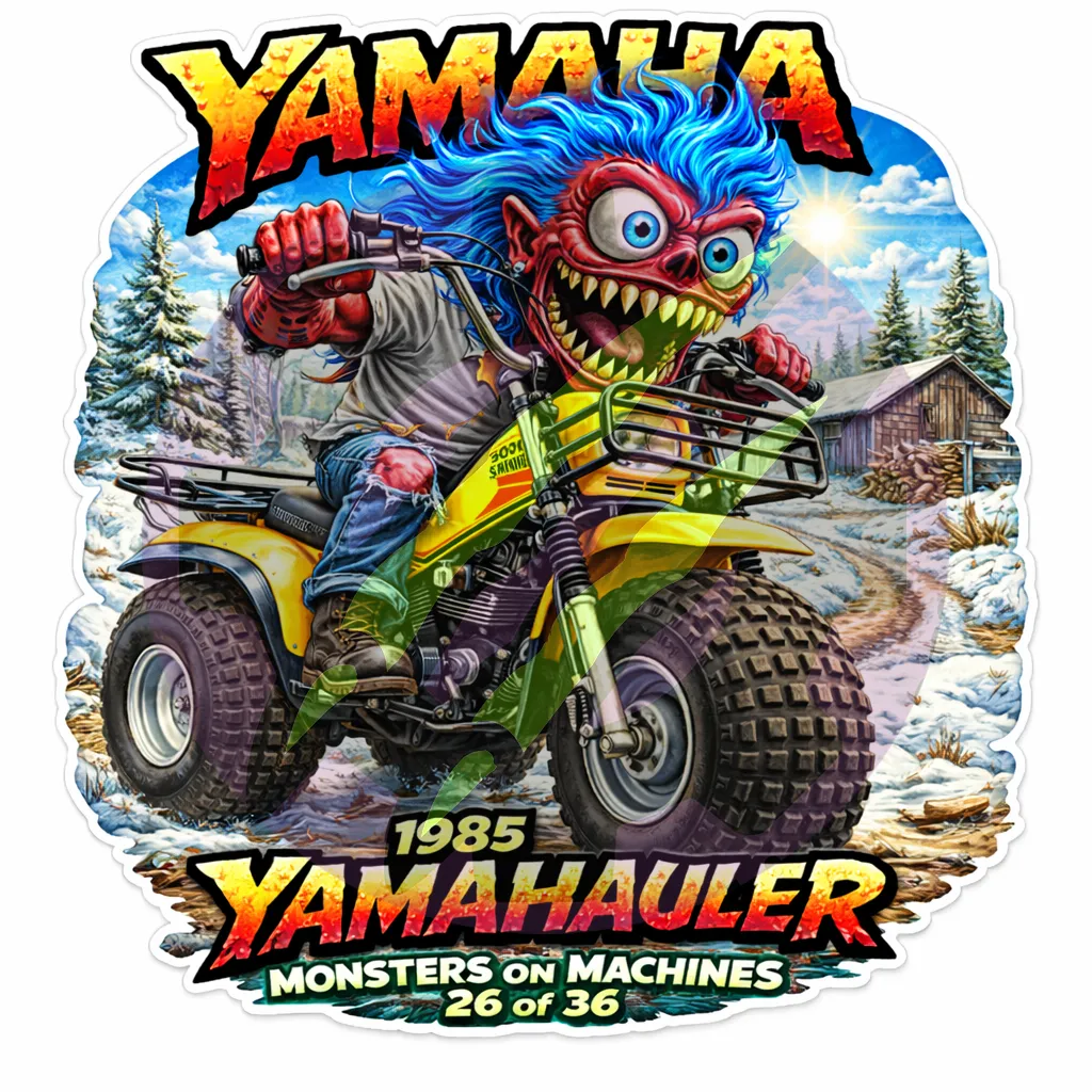 1985 Yamaha YTM200ERN Yamahauler 3-Wheeler ATV - Monsters Sticker 26/36