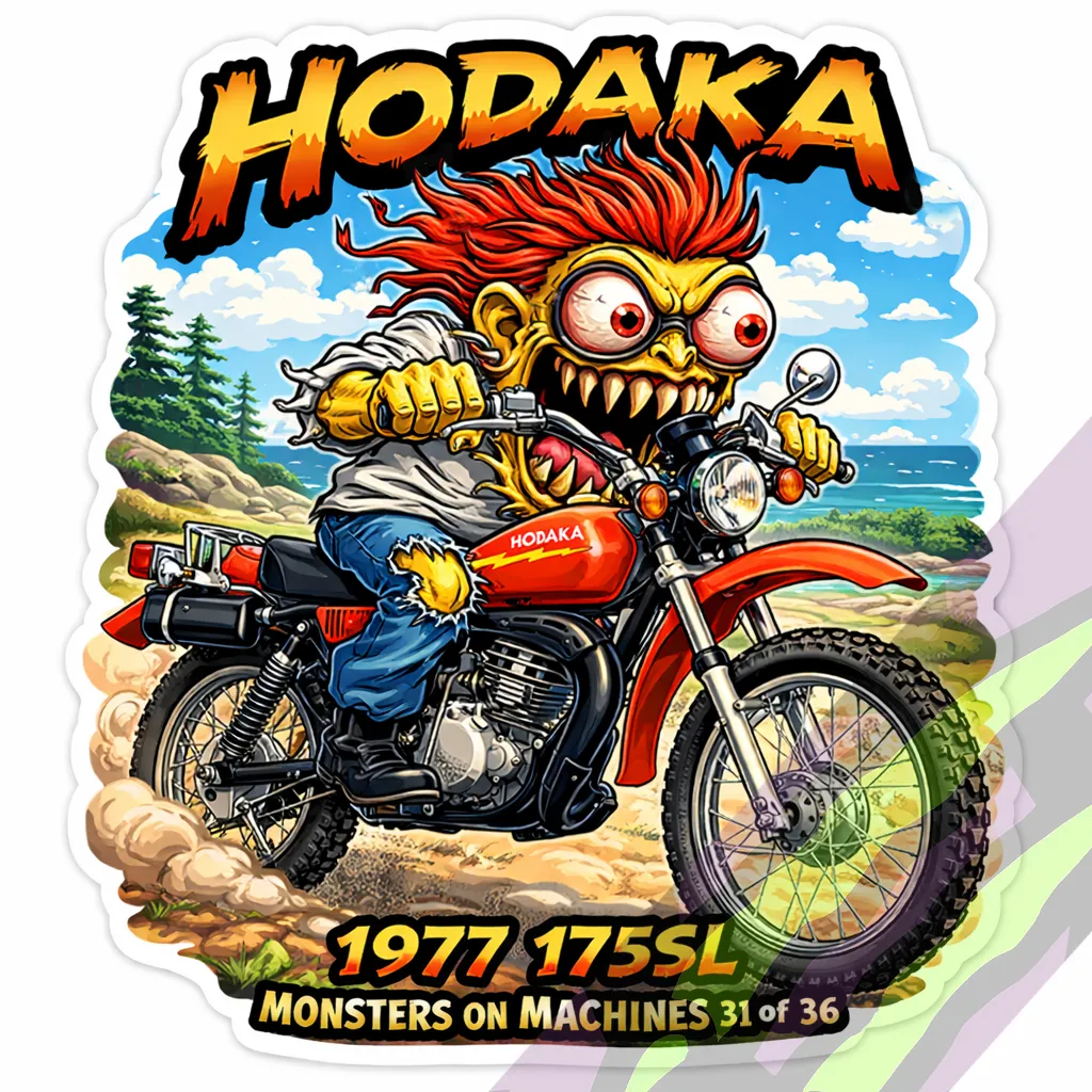 1977 Hodaka 175SL Sticker - Monsters on Machines 31/36
