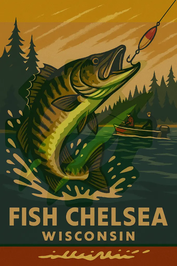 Fish Chelsea, Wisconsin - Northwoods Game Fish Print