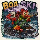 Boa-Ski Monster Rider Vintage Snowmobile Sticker
