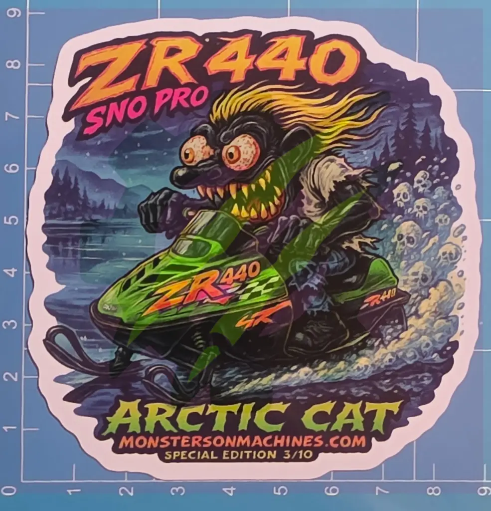 Arctic Cat ZR 440 Sno Pro – Monster Sticker Vinyl Decal Special Edition 3 of 10