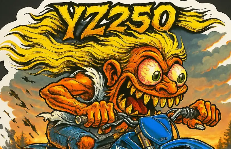 Yamaha YZ250 Die-Cut Vinyl Sticker 14 of 36